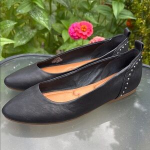 Lucky Black Studded Women's Flats